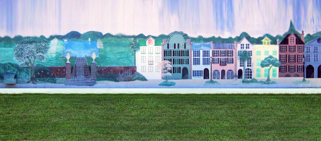 Penny Beasley mural painting of Woodland, NC